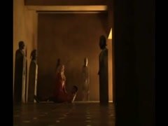 Lucy Lawless nude, boobs scene in Spartacus 10
