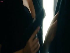Maggie Grace cleavage , hot scene in Faster 10