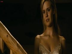 Maggie Grace cleavage , hot scene in Faster 18