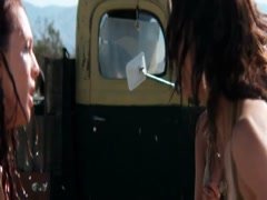 Erin Cummings hot ,cleavage scene in Bitch Slap 2