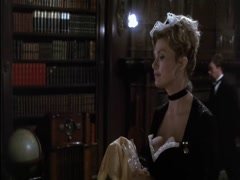 Colleen Camp cleavage, hot scene in Clue 1