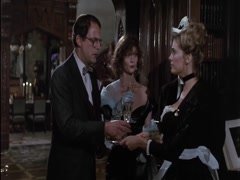 Colleen Camp cleavage, hot scene in Clue 3