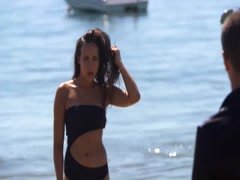 Stephanie Davis bikini , cleavage scene in Hollyoaks 10