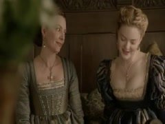 Joanne Whalley nude, cleavage scene in The Borgias
