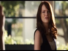 Emma Stone cleavage, hot scene in Easy A 3