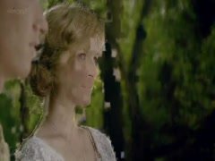 Clemence Poesy cleavage scene in Birdsong 3