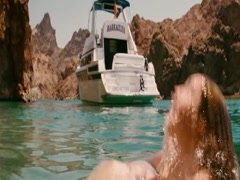 Kelly Brook nude, diving scene in Piranha 9