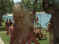 Carmen Electra bikini scene in Baywatch 4