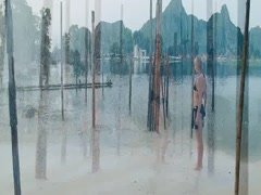 Sarah Carter hot , bikini scene in Dead Or Alive 19