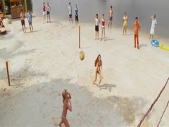 Sarah Carter wet, bikini scene in Dead Or Alive 8