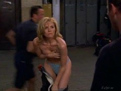 Kim Cattrall nude, cleavage scene in Sex And City 13