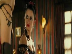 Salma Hayek hot , cleavage scene in Bandidas 13