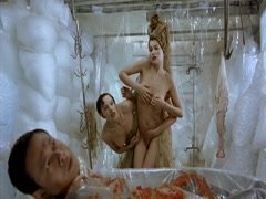 Laetitia Casta nude, boobs scene in Visage 10