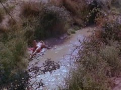 Ellen Barkin red dress , sex scene in Siesta 6