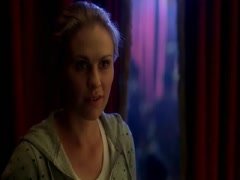 Jessica Clark cleavage , underware scene in True Blood 6