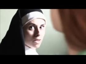 Lesbian scene from movie Nude Nuns with Big Guns
