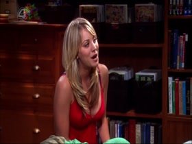 Kaley Cuoco cleavage scene in Big Bang Theory  11