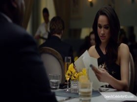 Meghan Markle cleavage , hot scene in Suits S05E02 3