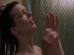 Milla Jovovich gets Kissed in the Shower 9