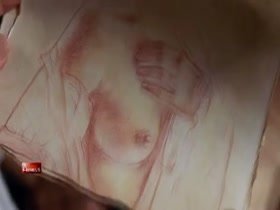 Valentina Cervi nude , boobs scene in Artemisia 4