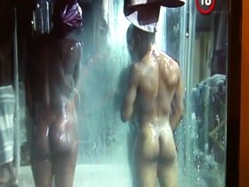 JJ from African Big brother B having a BIG shower with girl 17