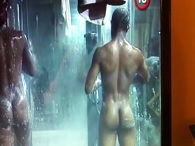 JJ from African Big brother B having a BIG shower with girl 4
