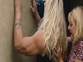 Andrea Langi Blonde , Bouncing boobs In Wrestler (2008)