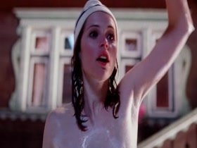 Felicity Jones nude, wet scene in Chalet Girl 15