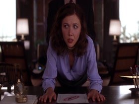 Maggie Gyllenhaal Lingerie , Brunette in Secretary (2002) 10