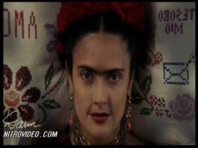 Salma Hayek Brunette , nude scene in Frida 6