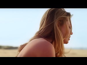 Nikki Leigh nude, hard nipples scene in Sand (2015) 10