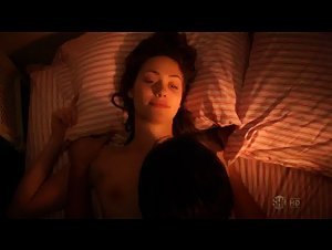 Emmy Rossum bed , small boobs scene in Shameless (2011) 14
