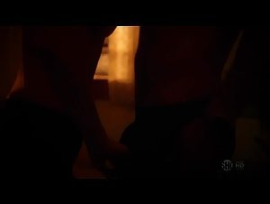 Emmy Rossum bed , small boobs scene in Shameless (2011) 2