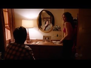 Emmy Rossum bra, boobs scene in Shameless (2011)