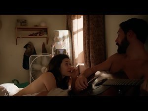 Emmy Rossum chating , bed scene in Shameless (2011)