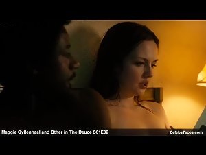 Jamie Neumann and Maggie Gyllenhaal Cumshot Scene in The Deuce s01e02 9