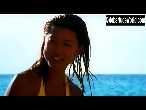 Grace Park Bouncing boobs , Cleavage scene in Hawaii Five-0 (2010-2020) 3