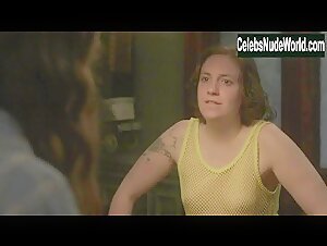 Lena Dunham boobs , Tattoo in Girls (series) (2012) 13
