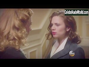 Bridget Regan, Hayley Atwell Sexy, lesbian scene in Agent Carter (2015-2016) 11