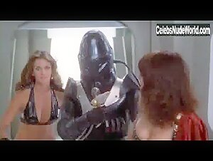 Nadia Cassini, Caroline Munro Cleavage , Bouncing boobs scene in Starcrash (1978) 8