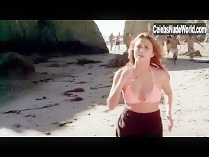 Cassie Scerbo Bouncing boobs , Beach scene in Sharknado (2013) 6