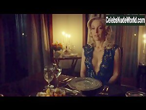 Gillian Anderson Blonde , Sexy Dress scene in Hannibal (2014-2015) 5