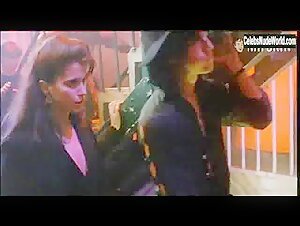 Jami Gertz Brunette , Cleavage scene in Less than Zero (1987) 16