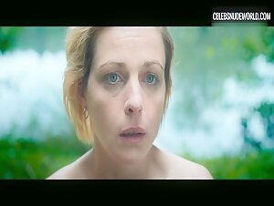 Louise Manteau Nude, hard nipples scene in Wolfkin (2022) 19