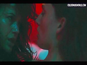 Carla Gugino, Gaite Jansen breasts, lesbian scene in Leopard Skin (2022) 1