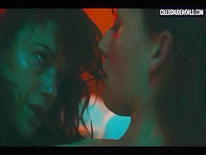 Carla Gugino, Gaite Jansen breasts, lesbian scene in Leopard Skin (2022) 2