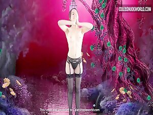 Misty Lovelace, Erin Melancholic underwear, thong scene in Dickless Zombies (2021) 17