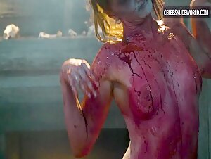 Danae Swinburne Fighting, Breasts scene in Creature Cabin (2017) 2