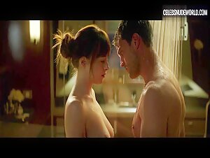 Dakota Johnson Nude, Breasts scene in Fifty Shades Darker (2017)